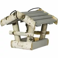 PATKAR Vogelhaus, Holz, Grau/weiß