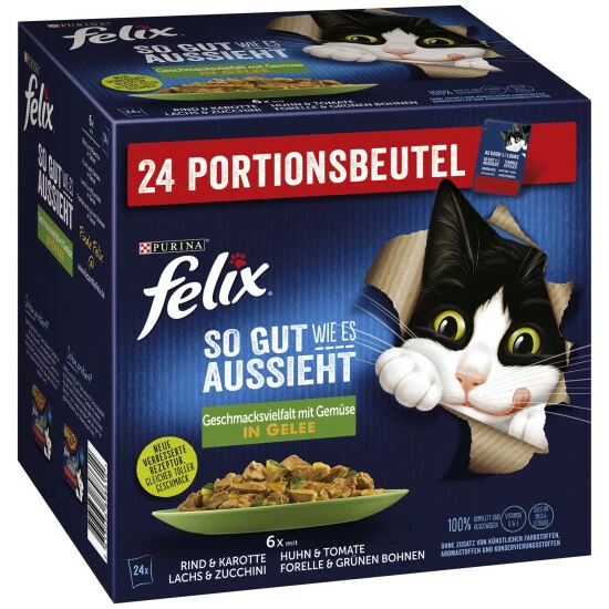 FELIX Katzen-Nassfutter »So Gut Wie Es Aussieht«, Gemischte Vielfalt 3 FELIX Katzen-Nassfutter »So Gut Wie Es Aussieht«, Gemischte Vielfalt