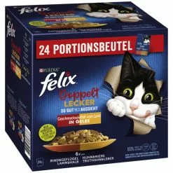 FELIX Katzen-Nassfutter »So Gut Wie Es Aussieht Doppelt Lecker«, Gemischte Vielfalt