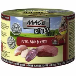 MAC'S Katzen-Nassfutter »Kitten«, 6 Dosen