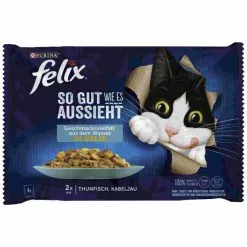 Katzen-Nassfutter »Felix So Gut Wie Es Aussieht«, Thunfisch/Kabeljau