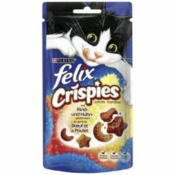 FELIX Katzensnack »Crispies «, Rind/Huhn, 45 G