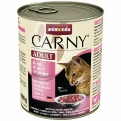 CARNY® Katzen-Nassfutter »Adult«, Rind/Pute/Shrimps, 800 G