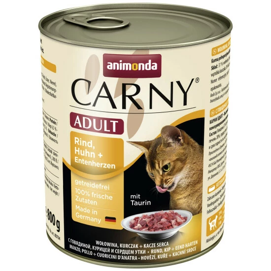 CARNY® Katzen-Nassfutter »Adult«, Rind/Huhn/Ente, 800 G 3 CARNY® Katzen-Nassfutter »Adult«, Rind/Huhn/Ente, 800 G