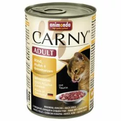 CARNY® Katzen-Nassfutter »Adult«, Rind/Huhn/Ente, 400 G