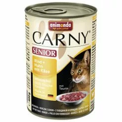 CARNY® Katzen-Nassfutter »Senior«, Rind/Huhn/Käse, 400 G