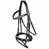 Covalliero Trensenzaum »Kingston«, Schwarz, Leder, Größe