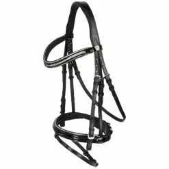 Covalliero Trensenzaum »Kingston«, Schwarz, Leder, Größe