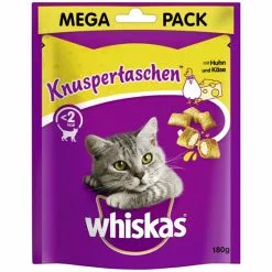 WHISKAS Katzensnack »Knuspertaschen™«, 180 G, Huhn/Käse