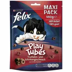 FELIX Katzensnack »Play Tubes«, 180 G, Truthahn/Schinken