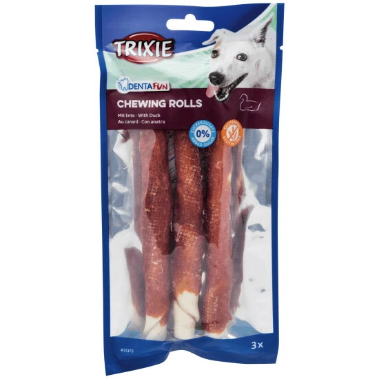 TRIXIE Hunde-Kausnack »Denta Fun«, 140 G (3 Kaurollen), Ente 3 TRIXIE Hunde-Kausnack »Denta Fun«, 140 G (3 Kaurollen), Ente
