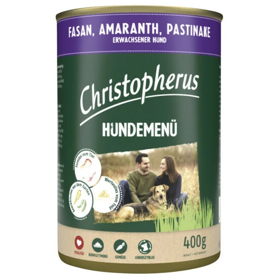 CHRISTOPHERUS Hunde-Nassfutter »Hundemenü«, Fasan, 400 G 3 CHRISTOPHERUS Hunde-Nassfutter »Hundemenü«, Fasan, 400 G
