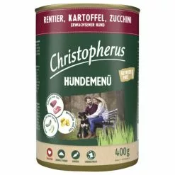 CHRISTOPHERUS Hunde-Nassfutter »Hundemenü«, Rentier, 400 G