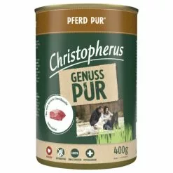 CHRISTOPHERUS Hunde-Nassfutter »Genuss Pur«, Ross, 800 G