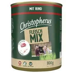 CHRISTOPHERUS Hunde-Nassfutter »Fleischmix«, Rind, 800 G