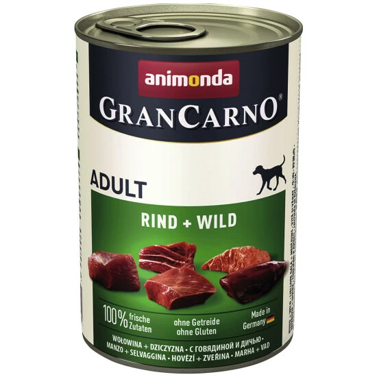 GranCarno® Hunde-Nassfutter »Adult«, Rind/Wild, 400 G 3 GranCarno® Hunde-Nassfutter »Adult«, Rind/Wild, 400 G