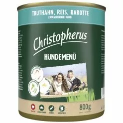 CHRISTOPHERUS Hunde-Nassfutter »Hundemenü«, Truthahn, 800 G