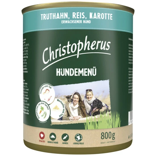 CHRISTOPHERUS Hunde-Nassfutter »Hundemenü«, Truthahn, 800 G 3 CHRISTOPHERUS Hunde-Nassfutter »Hundemenü«, Truthahn, 800 G
