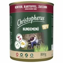 CHRISTOPHERUS Hunde-Nassfutter »Hundemenü«, Rentier, 800 G