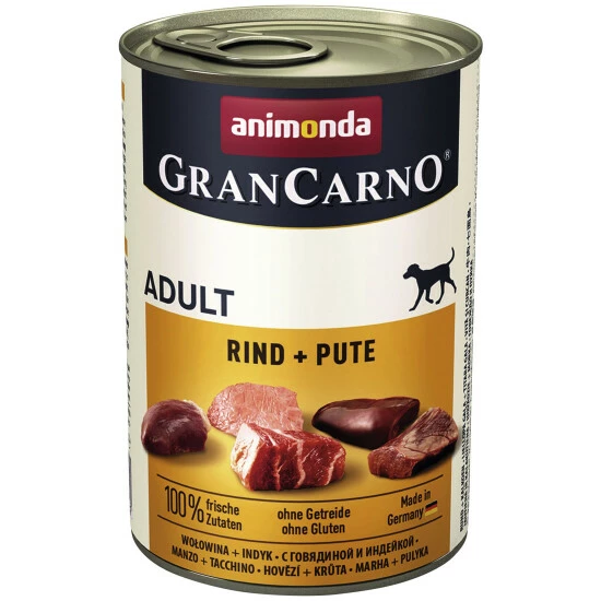 GranCarno® Hunde-Nassfutter »Adult«, Pute/Rind, 400 G 3 GranCarno® Hunde-Nassfutter »Adult«, Pute/Rind, 400 G
