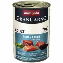 GranCarno® Hunde-Nassfutter »Adult«, Rind/Lachs/Spinat, 400 G