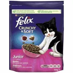 Katzentrockenfutter »Felix Crunchy & Soft«, Huhn, 0,95 Kg