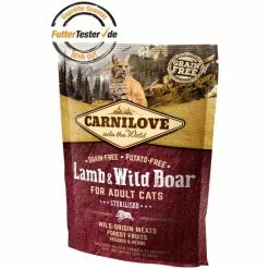 Katzentrockenfutter »Carnilove Cat«, Lamm/Wildschwein, 0,4 Kg