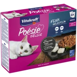 VITAKRAFT Katzen-Nassfutter »Poésie Délice«, 6 Stück, Je 85 G, Fisch