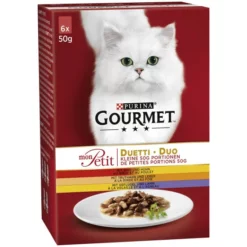 Katzen-Nassfutter, 8 Stück, Je 6x50 G