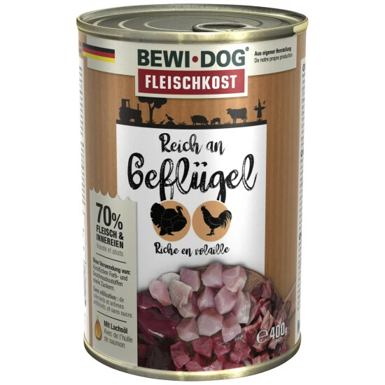BEWI DOG® Hunde-Nassfutter, 400 G, Geflügel 3 BEWI DOG® Hunde-Nassfutter, 400 G, Geflügel