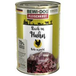 BEWI DOG® Hunde-Nassfutter, 400 G, Huhn