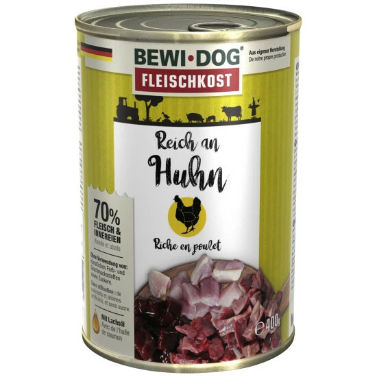BEWI DOG® Hunde-Nassfutter, 400 G, Huhn 3 BEWI DOG® Hunde-Nassfutter, 400 G, Huhn