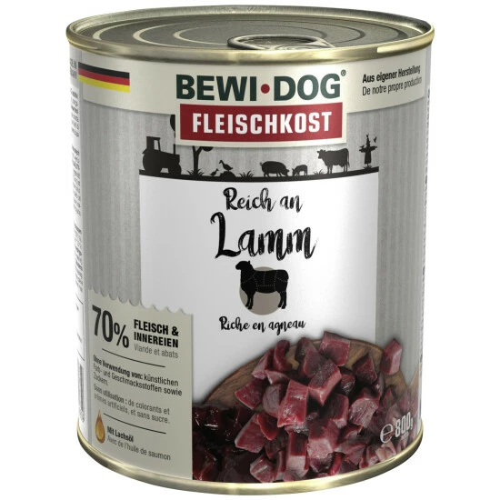 BEWI DOG® Hunde-Nassfutter, 800 G, Lamm 3 BEWI DOG® Hunde-Nassfutter, 800 G, Lamm