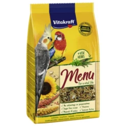 VITAKRAFT Wellensittichfutter, 1kg, Getreide/Saaten, Für Großsittiche