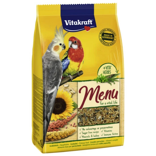 VITAKRAFT Wellensittichfutter, 3kg, Getreide/Saaten, Für Großsittiche 3 VITAKRAFT Wellensittichfutter, 3kg, Getreide/Saaten, Für Großsittiche