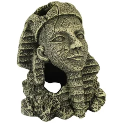 Orbit Aquariendekoration, Ägyptische Maske, Polyresin, Grau|beige