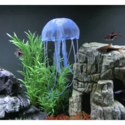 Orbit Aquariendekoration, Silikon Qualle, Silikon, Blau