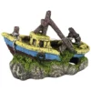 Orbit Aquariendekoration, Schiff Small, Polyresin, Blau|beige