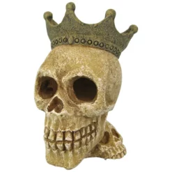 Orbit Aquariendekoration, Mini Totenkopf , Polyresin, Beige|grün