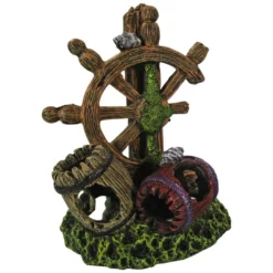 Orbit Aquariendekoration, Schiffsrad Large, Polyresin, Braun
