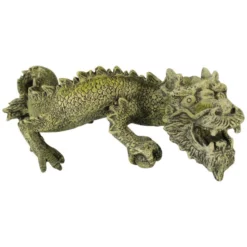 Orbit Aquariendekoration, Drachen Liegend, Polyresin, Grau|beige