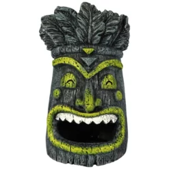 Orbit Aquariendekoration, Tiki-Kopf, 1er, Polyresin, Grün|weiß