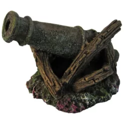 Orbit Aquariendekoration, Kanone, Polyresin, Braun