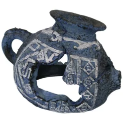 Orbit Aquariendekoration, Römer-Krug, Polyresin, Blau|weiß