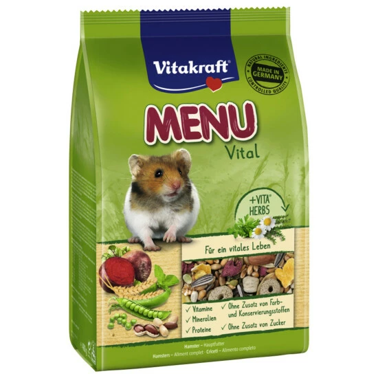 VITAKRAFT Hamsterfutter »Menü Vital«, Getreide/Saaten/Gemüse/Nuss 3 VITAKRAFT Hamsterfutter »Menü Vital«, Getreide/Saaten/Gemüse/Nuss