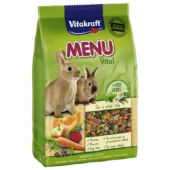 VITAKRAFT Zwergkaninchenfutter »Menü Vital«, Getreide/Früchte/Gemüse