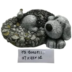 Vogeltränke, Polyresin, Hellgrau