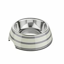 HUNTER Futternapf, Edelstahl, Weiß/grau