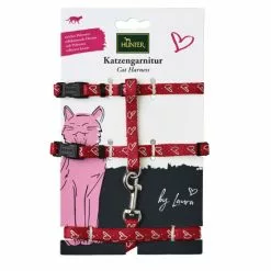 HUNTER Welpen- Und Katzengarnitur »by Laura«, Für Katzen, Polyester/Kunststoff/Metall, Rot