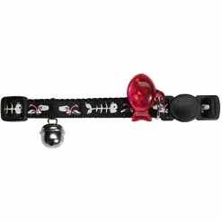 HUNTER Halsband »Fishbone«, Für Katzen, Polyester, Schwarz